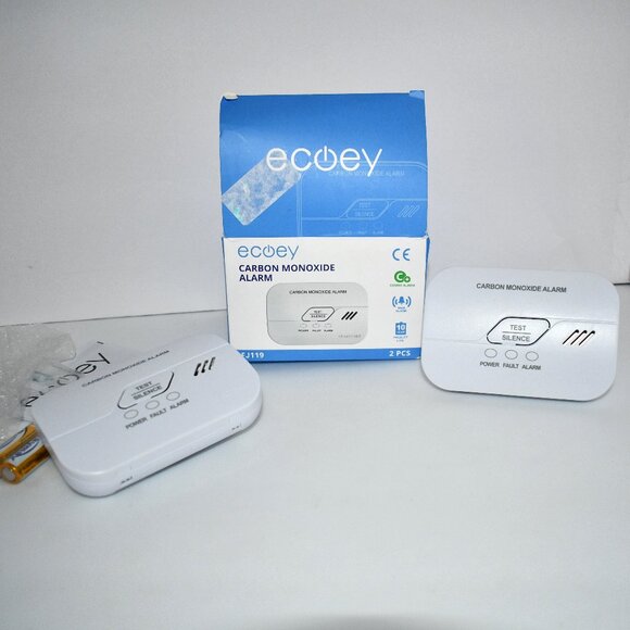 Ecoey Carbon Monoxide Detector CO Detector Alarm Battery Operated Low Battery Wa - Picture 1 of 3